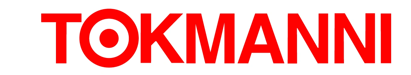 Punainen Tokmannin logo valkoisella pohjalla